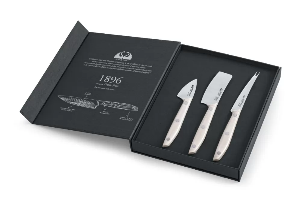 Due Cigni 1896 Cheese Knife Set Pom White> Cheese Knives