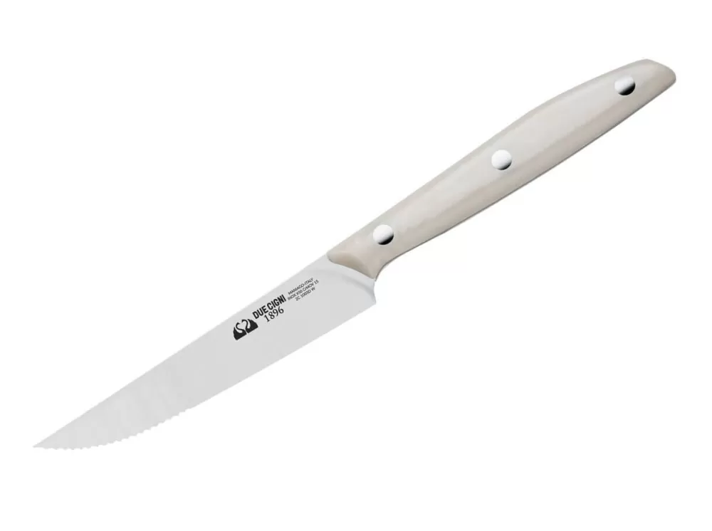 Due Cigni 1896 Steak Knife Pom White Serrated> Steak Cutlery