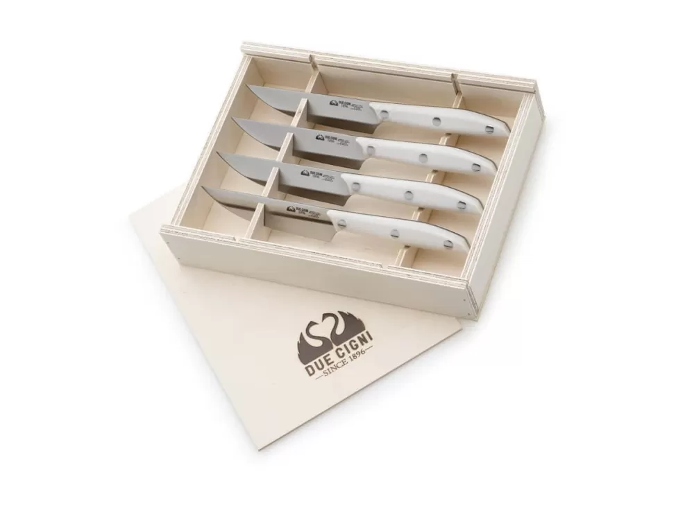 Due Cigni 1896 Steak Knife Set Pom White Ii> Steak Cutlery