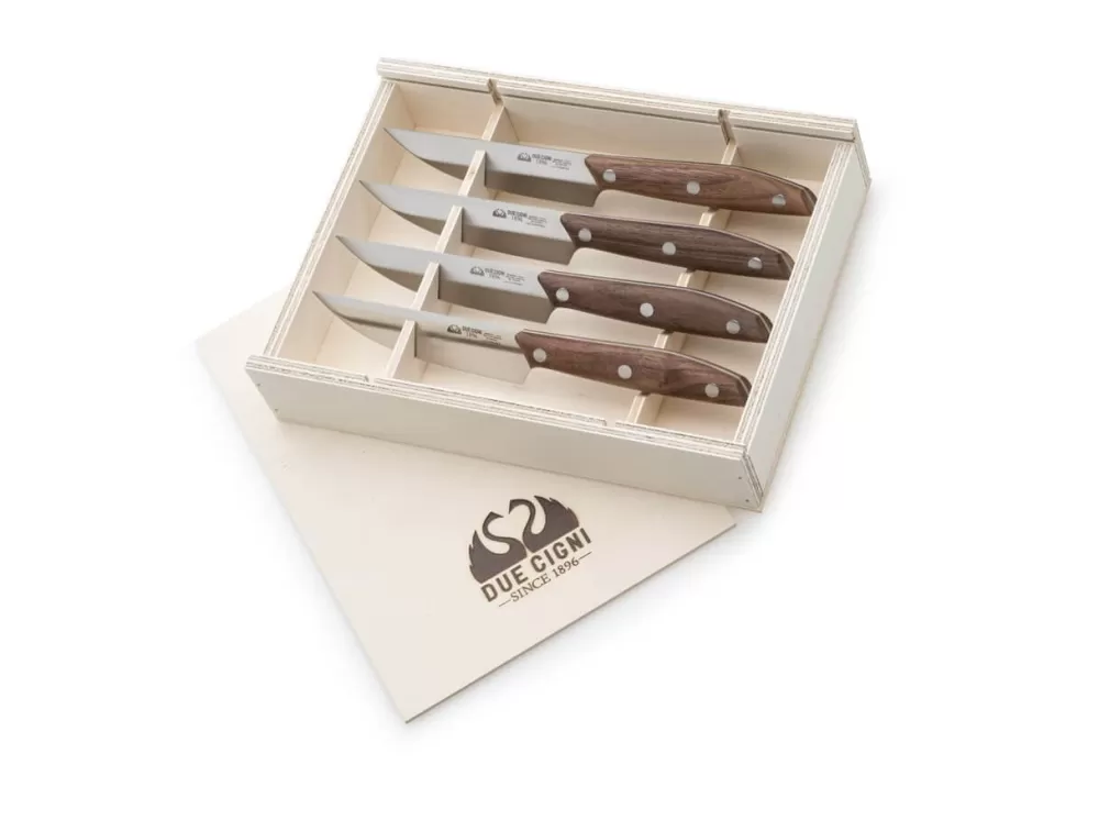 Due Cigni 1896 Steak Knife Set Walnut Ii> Steak Cutlery