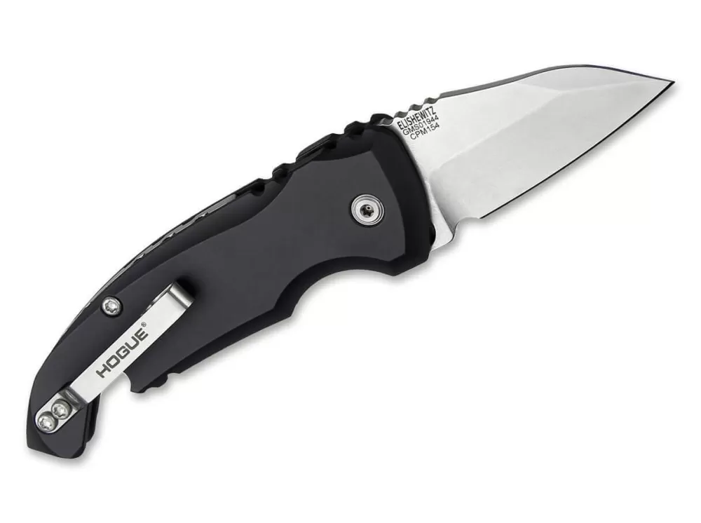 Best Hogue A01 Microswitch Compact Wharncliffe Black