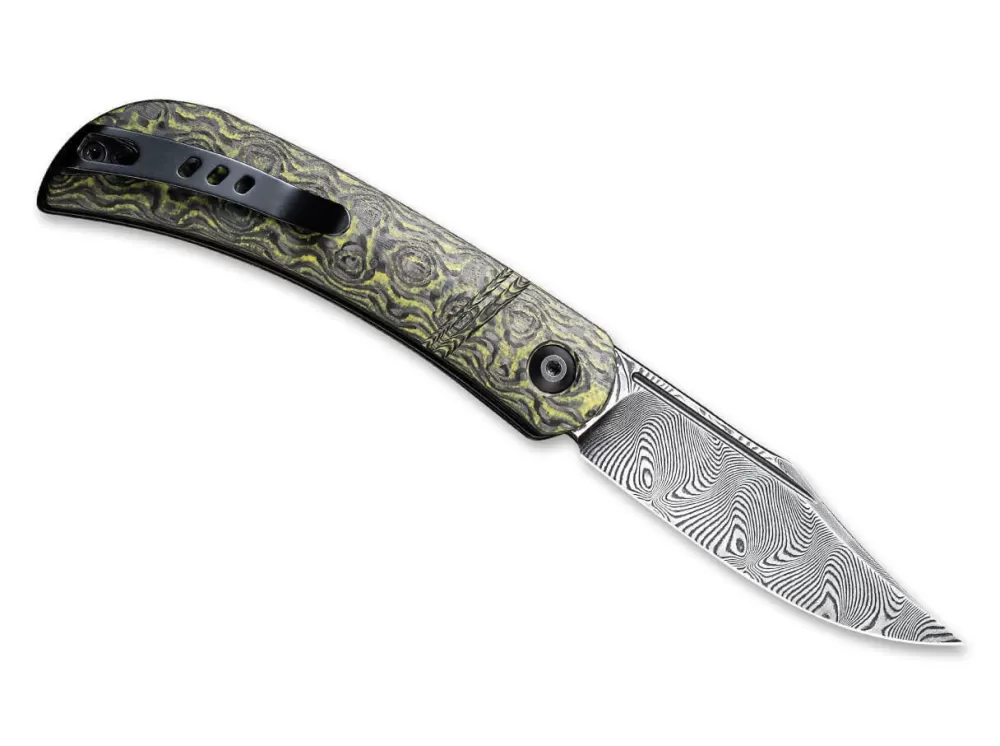 Hot CIVIVI Appalachian Drifter Damascus G10 Cf Yellow