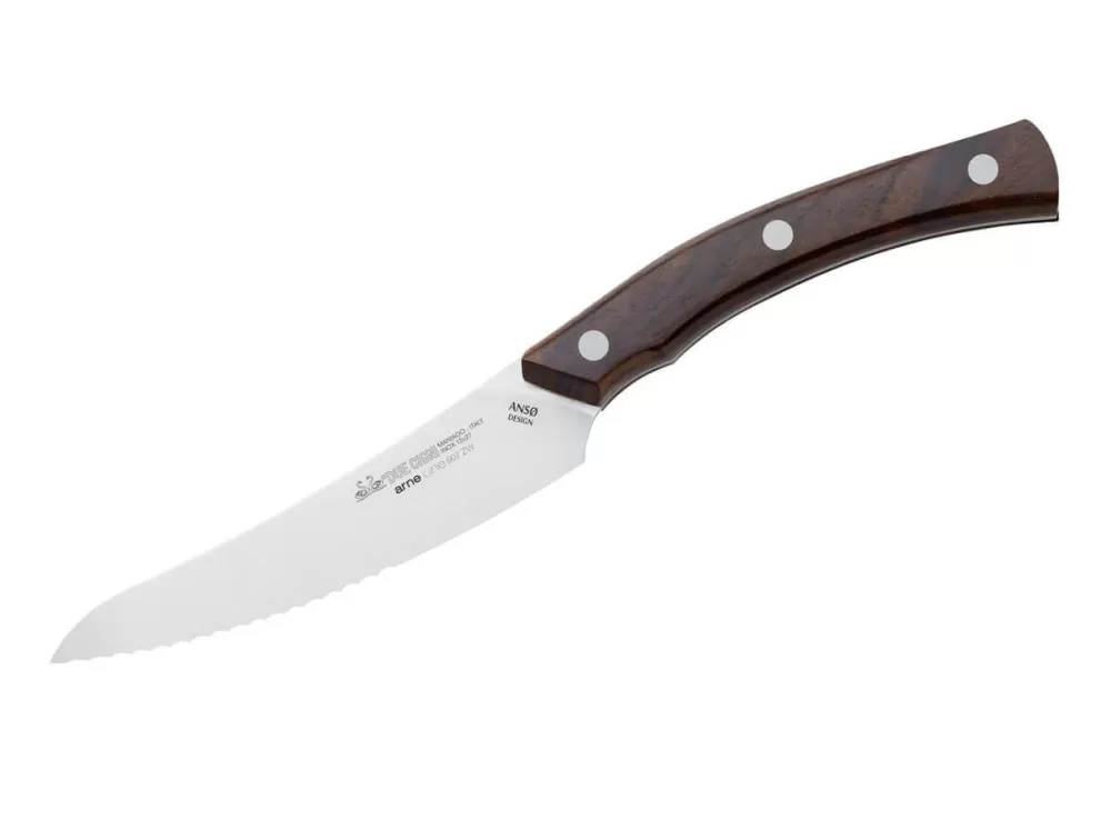 Due Cigni Arne Steak Knife Serrated Ziricote Wood> Steak Cutlery