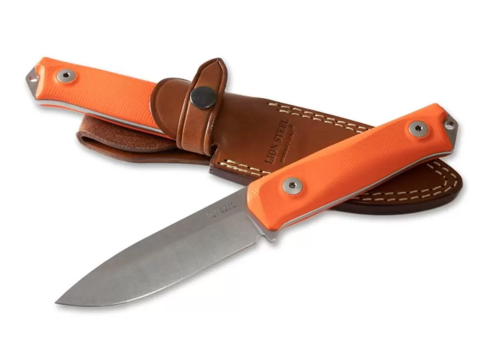 LionSteel B41 Bushcraft G10 Orange> Outdoor Knives