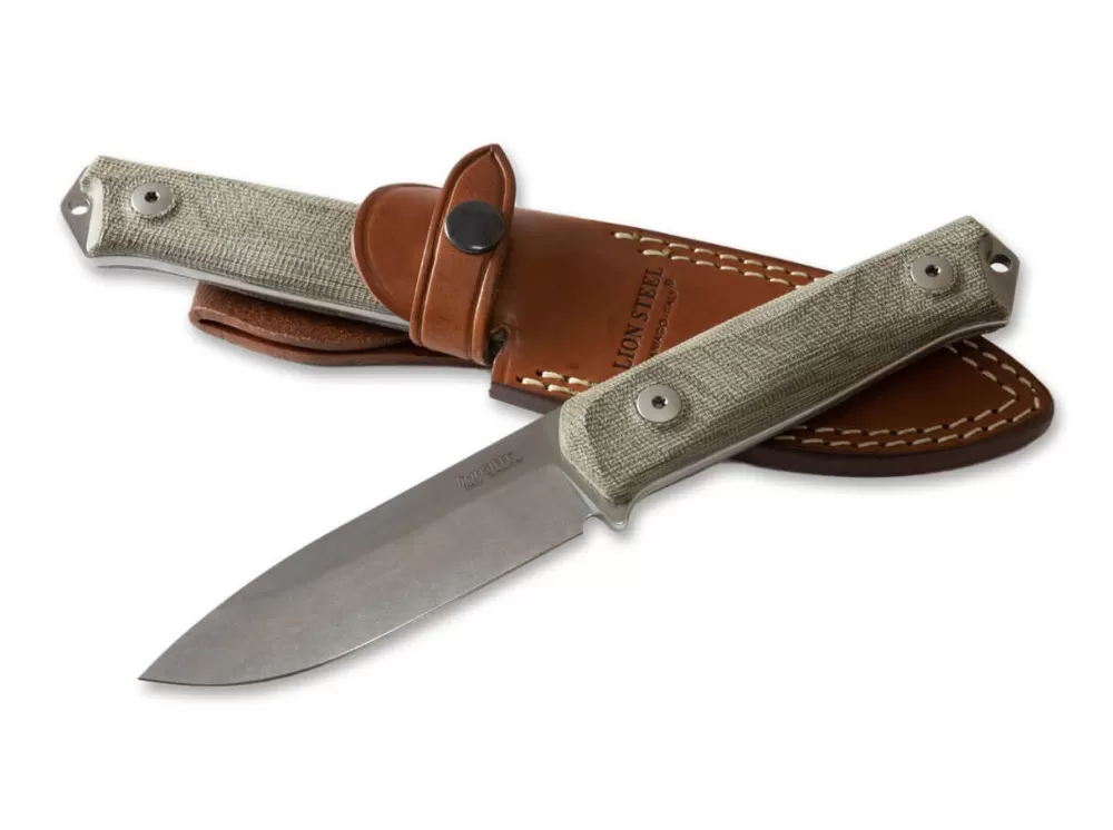 LionSteel B41 Bushcraft Micarta Green> Outdoor Knives