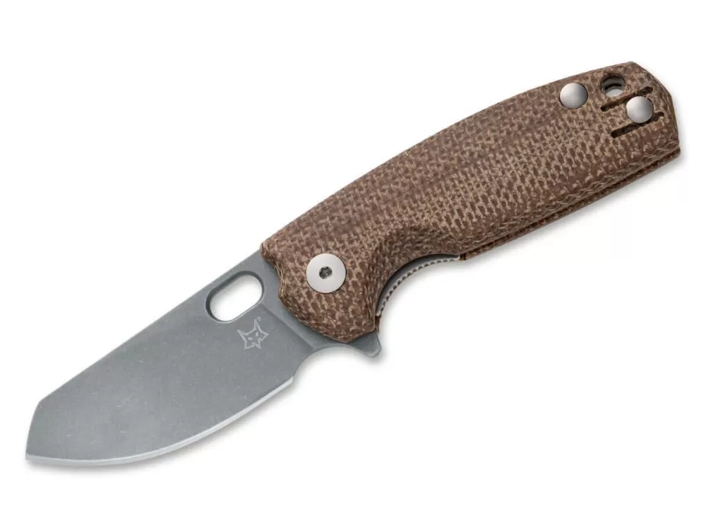 Hot Fox Knives Baby Core Micarta Brown