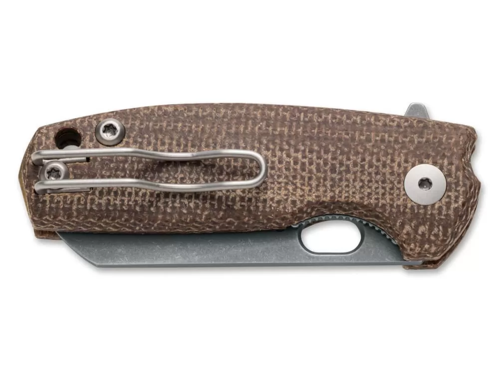 Hot Fox Knives Baby Core Micarta Brown