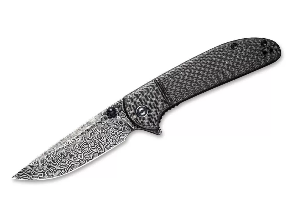 Fashion CIVIVI Badlands Vagabonds Damascus Carbon Black