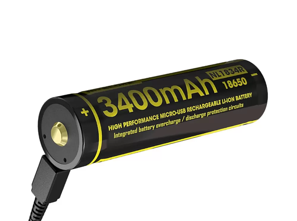 Nitecore Battery 18650 3400 Mah Usb> Batteries