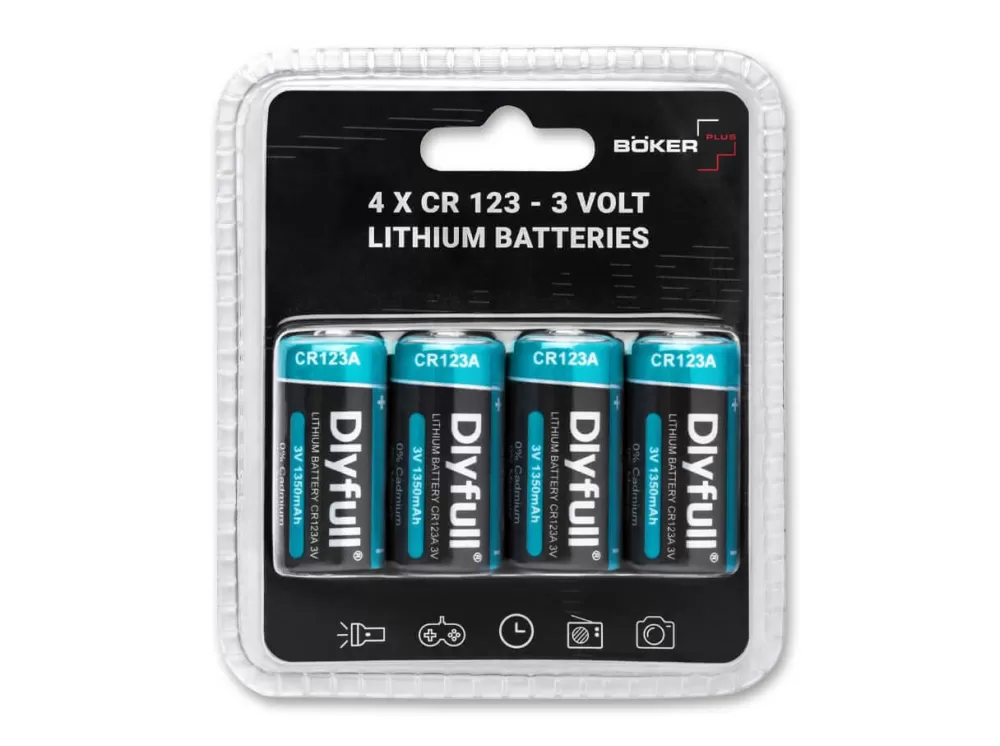 Böker Plus Battery Set 4 X Cr123> Batteries