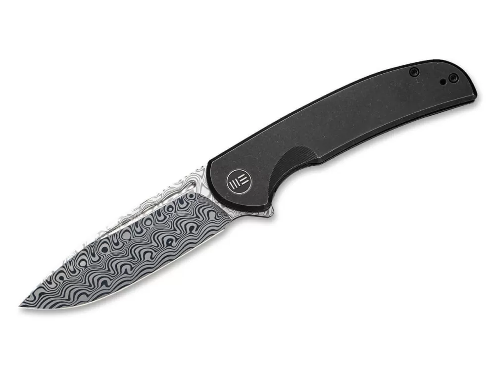 Shop WE Knife Beacon Damascus Titanium Black