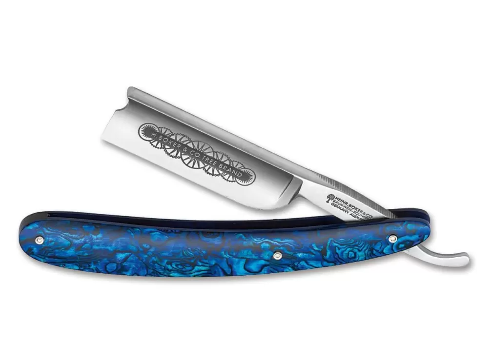 Böker Manufaktur Solingen Blue Shell> 7/8" Straight Razors