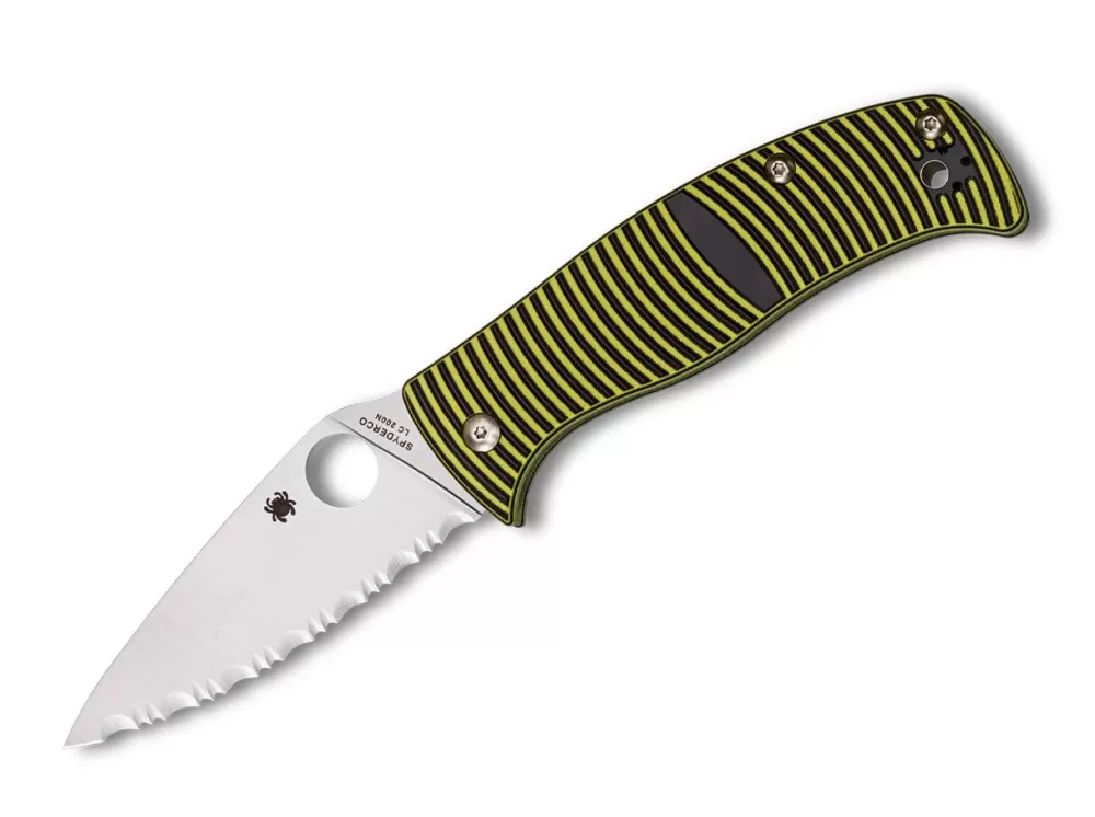 Fashion Spyderco Caribbean Leaf Serrated