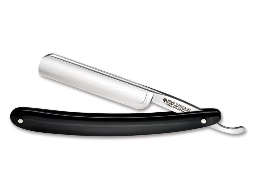 Böker Manufaktur Solingen Classic Stainless Rundkopf> Stainless Steel Straight Razors