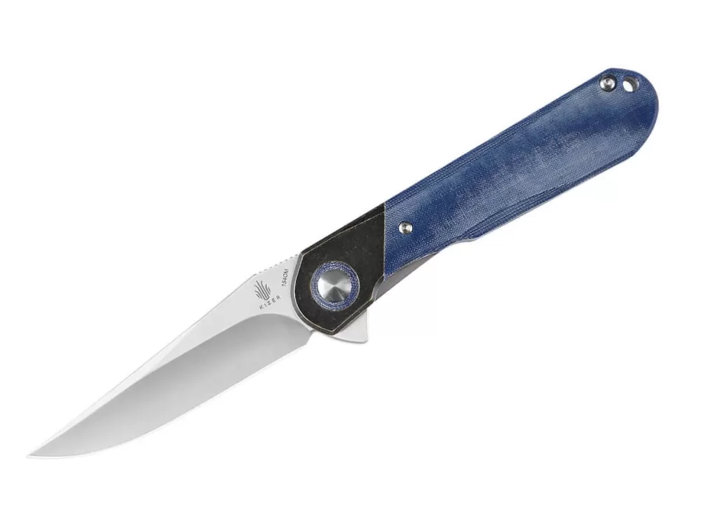 Cheap Kizer Comet Brass Micarta Blue