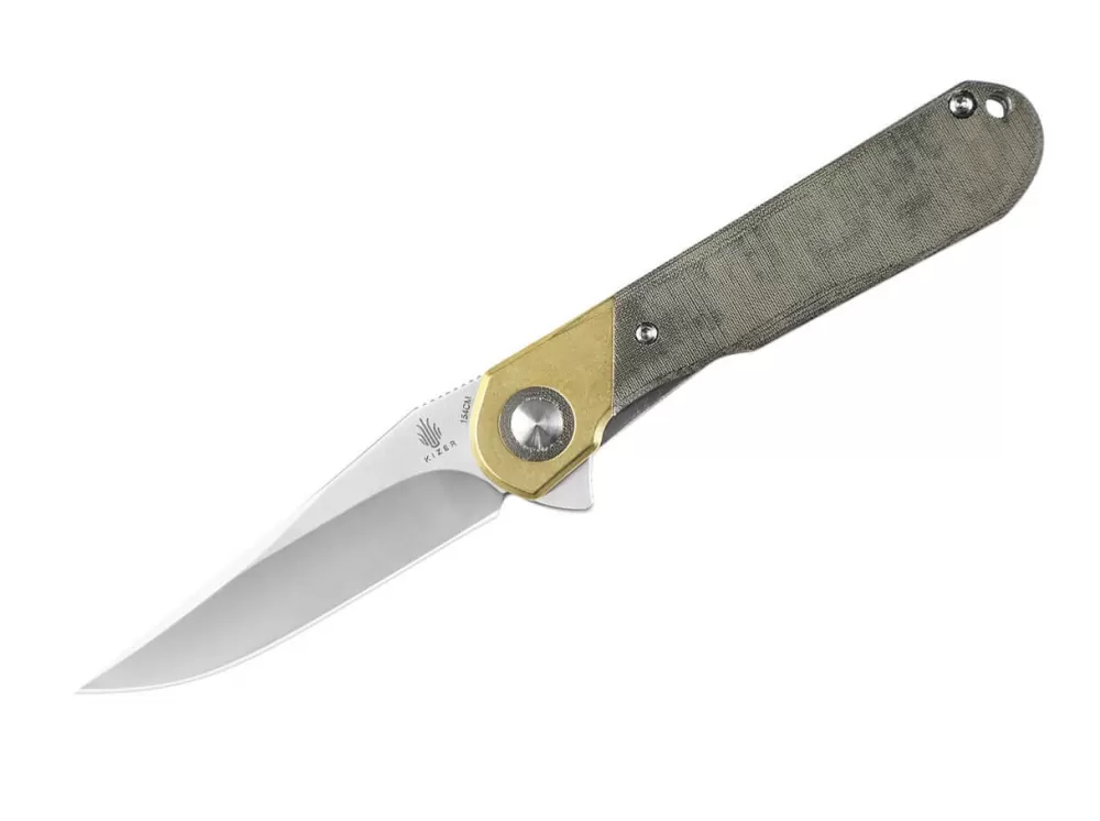 New Kizer Comet Brass Micarta Green