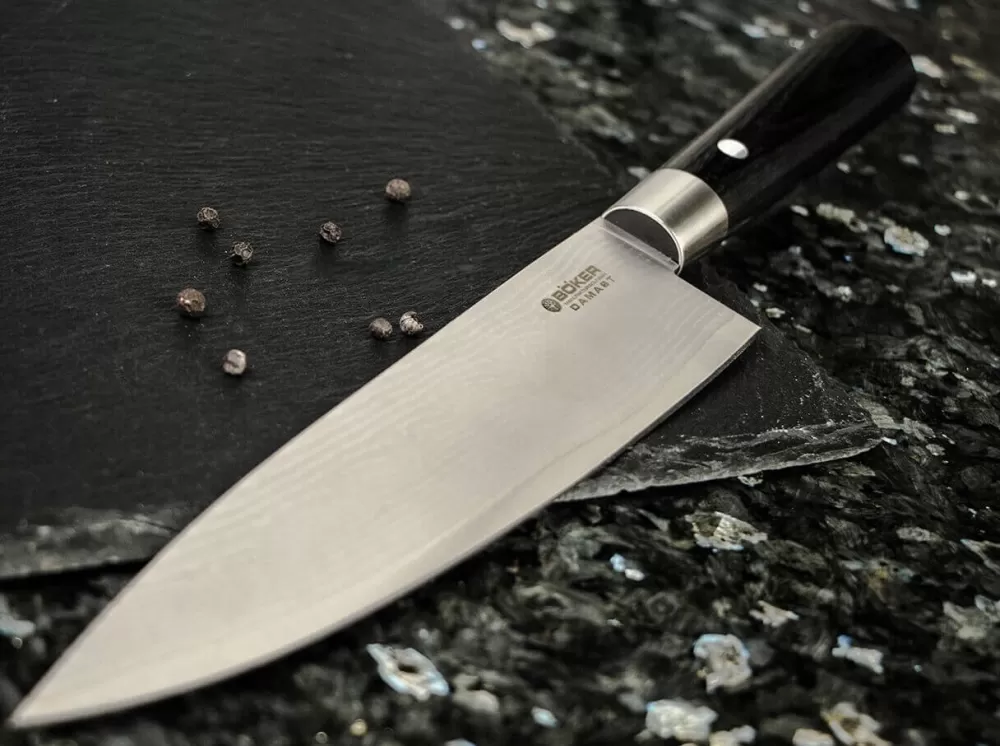 Böker Manufaktur Solingen Damascus Black Chef'S Knife Large> Chef'S Knives