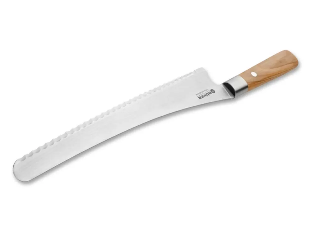 Böker Manufaktur Solingen Damascus Olive Bread Knife> Serrated Knives