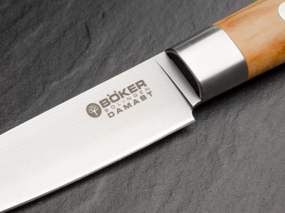 Böker Manufaktur Solingen Damascus Olive Office Knife> Office Knives