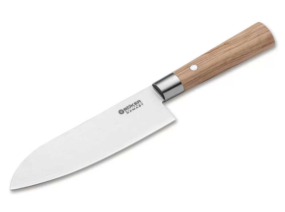 Böker Manufaktur Solingen Damascus Olive Santoku> Santoku Knives