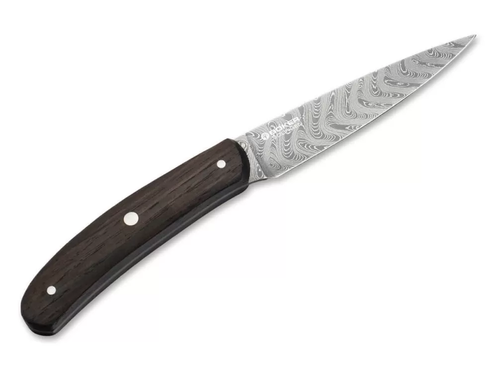 Böker Manufaktur Solingen Damascus Pure Smoked Oak Office Knife> Office Knives