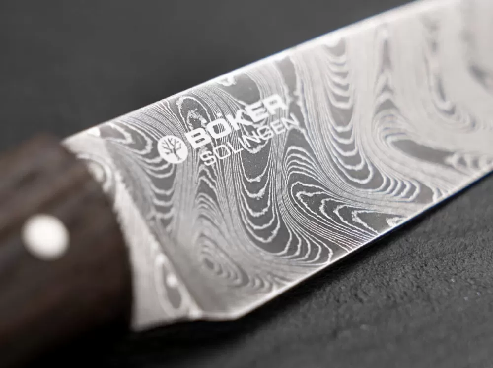 Böker Manufaktur Solingen Damascus Pure Smoked Oak Office Knife> Damascus Knives