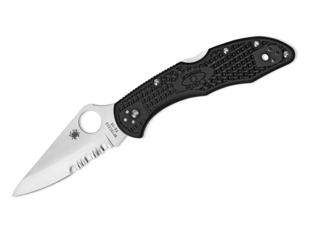 Discount Spyderco Delica 4 Lightweight Black Combination