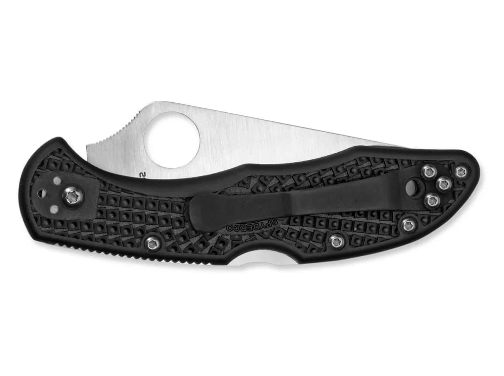 Best Sale Spyderco Delica 4 Lightweight Black Serrated