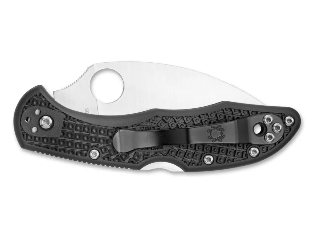 Shop Spyderco Delica 4 Lightweight Flat Ground Black Wharncliffe Serrated