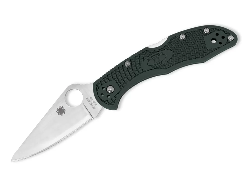 Fashion Spyderco Delica 4 Lightweight Flat Ground Racing Green