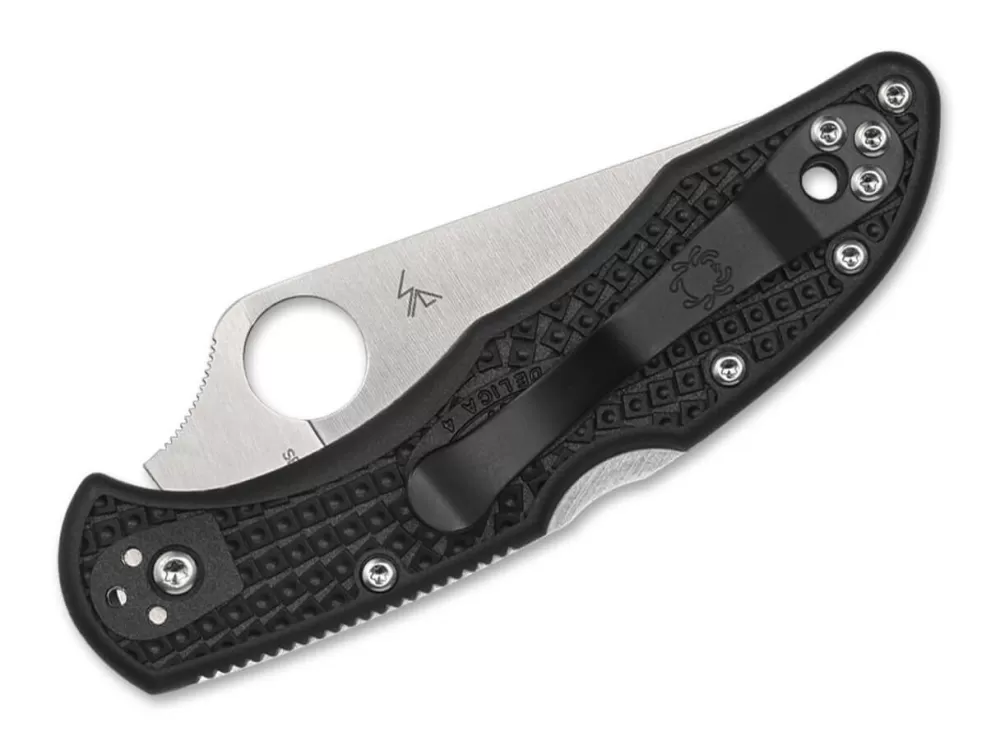 Outlet Spyderco Delica 4 Lightweight Thin Red Line Combination