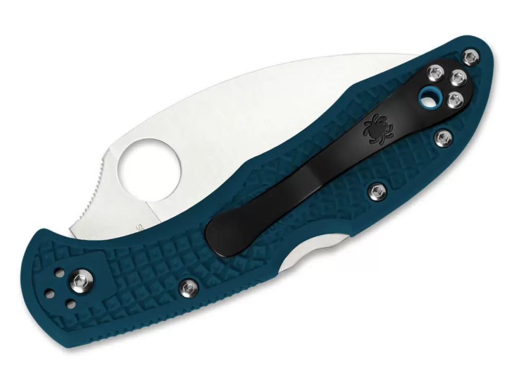 Cheap Spyderco Delica 4 Lightweight Wharncliffe K390 Blue