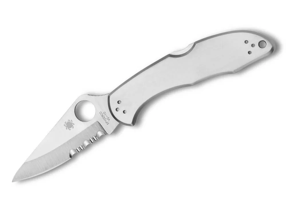 Cheap Spyderco Delica 4 Stainless Steel Combination