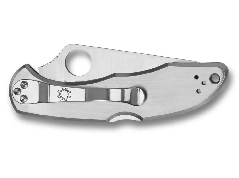 Shop Spyderco Delica 4 Stainless Steel Plain