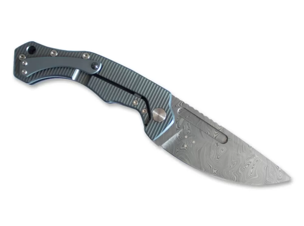 Cheap Fox Knives Desert Fox Damascus Blue