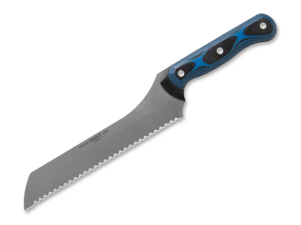 TOPS Knives Dicer 7 Bread Knife Blue> Outdoor Knives