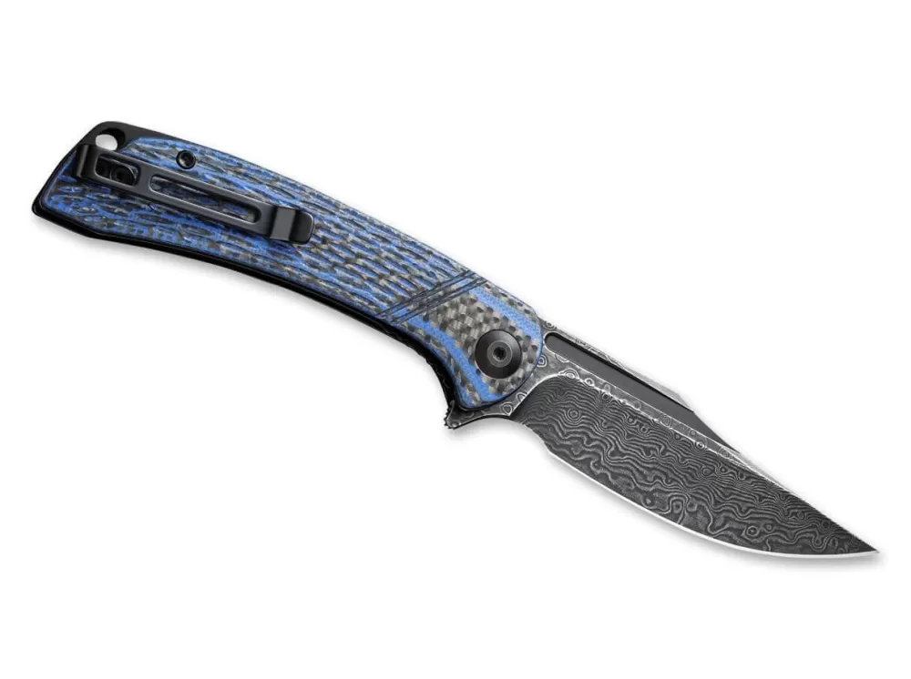 Clearance CIVIVI Dogma Damascus Carbon Blue