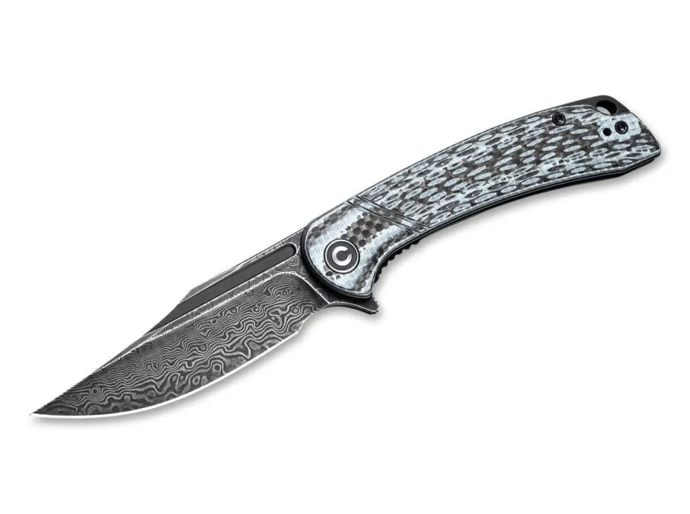 Cheap CIVIVI Dogma Damascus Carbon White