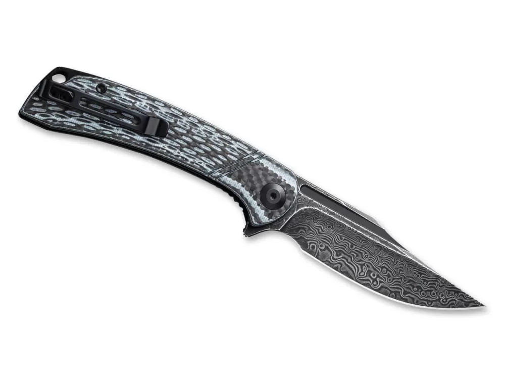 Cheap CIVIVI Dogma Damascus Carbon White