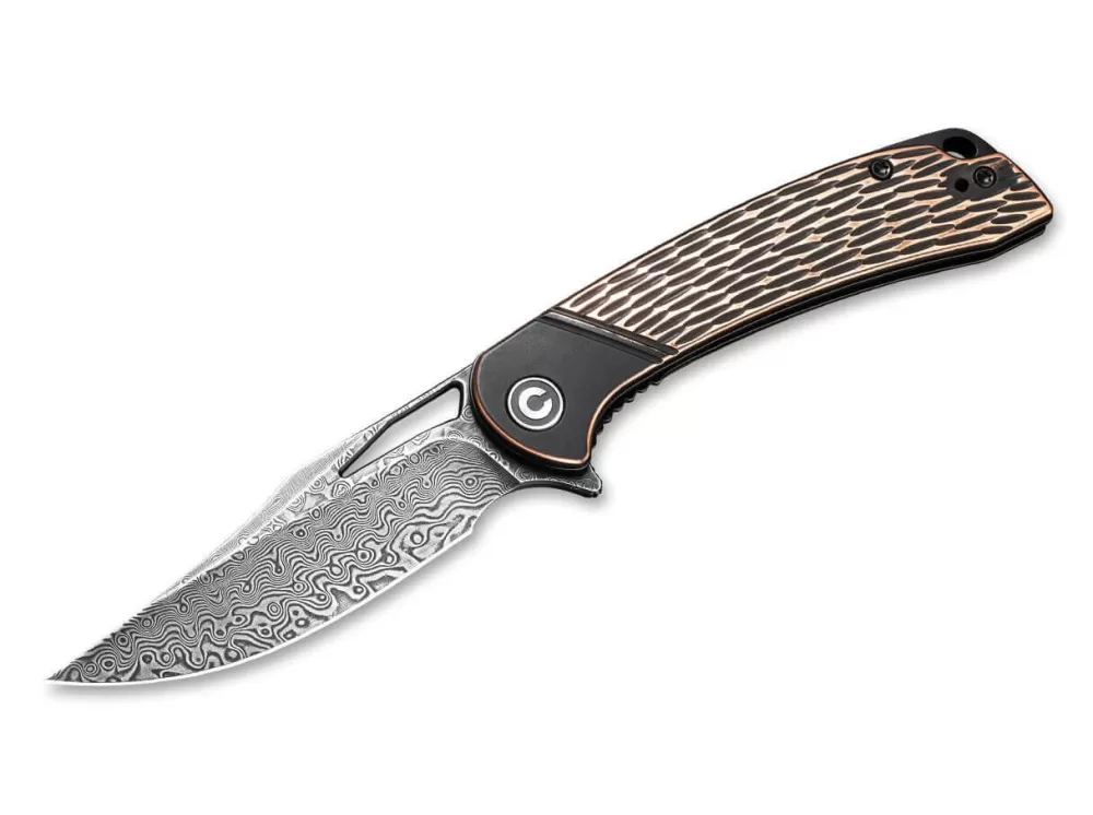 Hot CIVIVI Dogma Damascus Copper Black