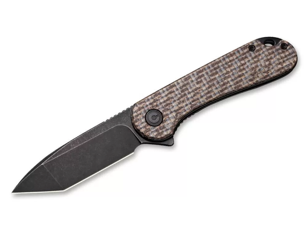 Best WE Knife Elementum Micarta Brown Tanto