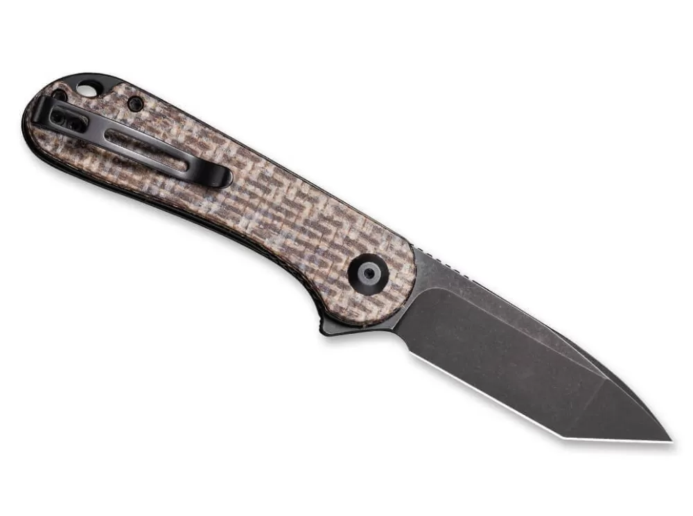 Best WE Knife Elementum Micarta Brown Tanto