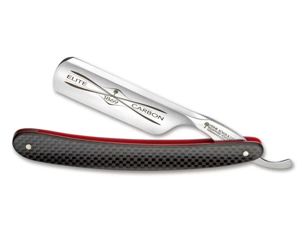 Böker Manufaktur Solingen Elite Carbon 3.0> 6/8" Straight Razors