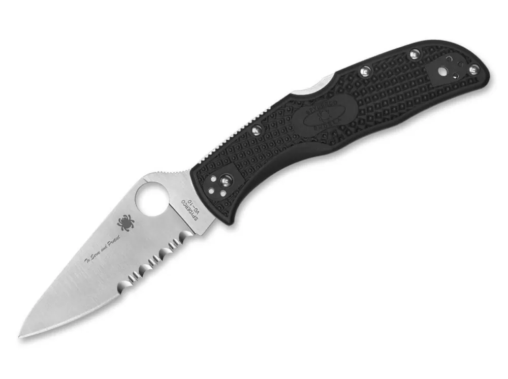 Online Spyderco Endela Lightweight Thin Blue Line Combination