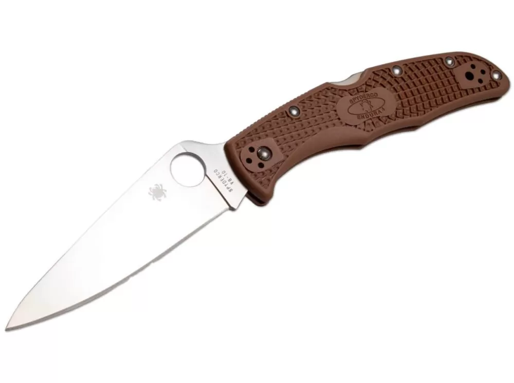 Flash Sale Spyderco Endura Flat Ground Braun