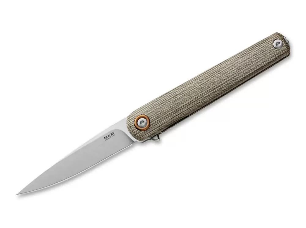 Best Sale MKM Flame Light Drop Point Micarta Green