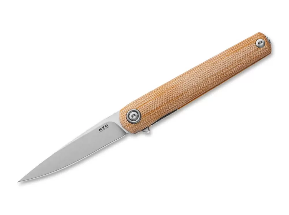 Hot MKM Flame Light Drop Point Micarta Natural