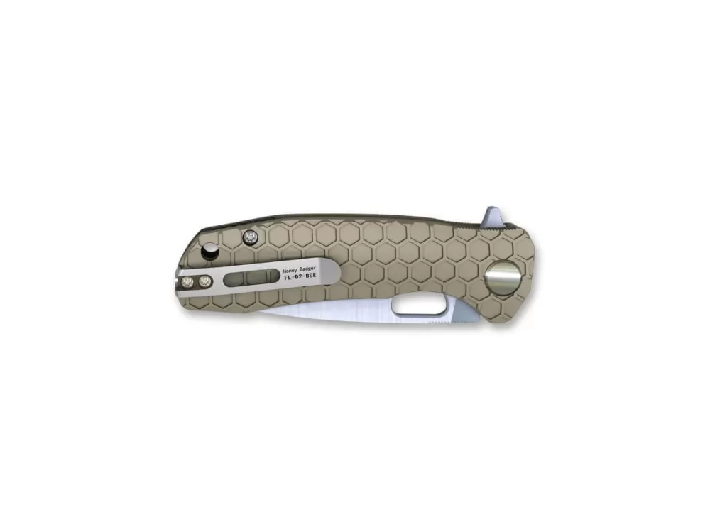 Discount Honey Badger Flipper D2 Large Tan Burgundy