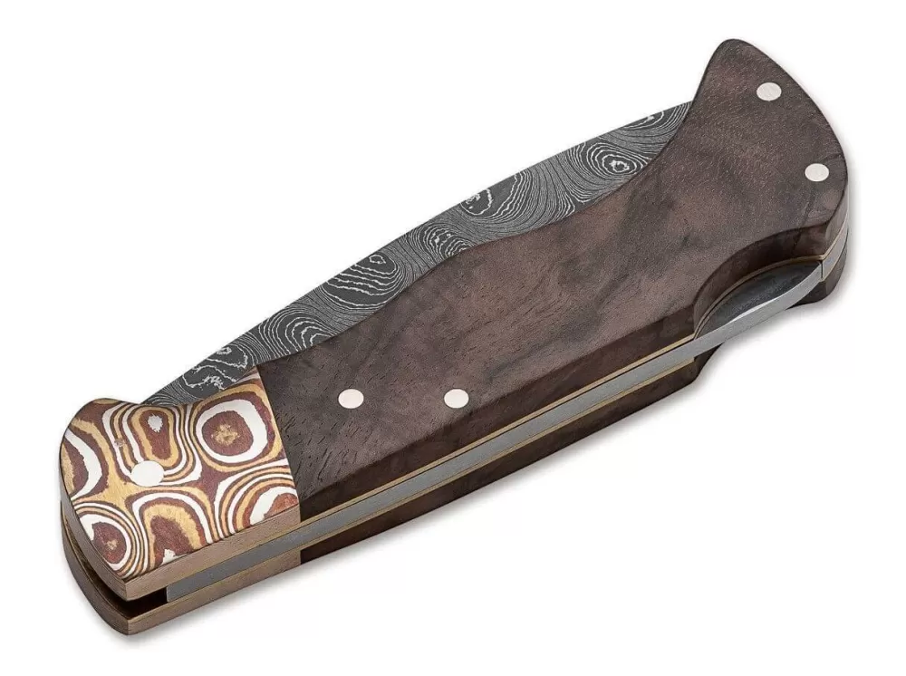 Sale Böker Manufaktur Solingen Folding Hunter Mokume Damascus