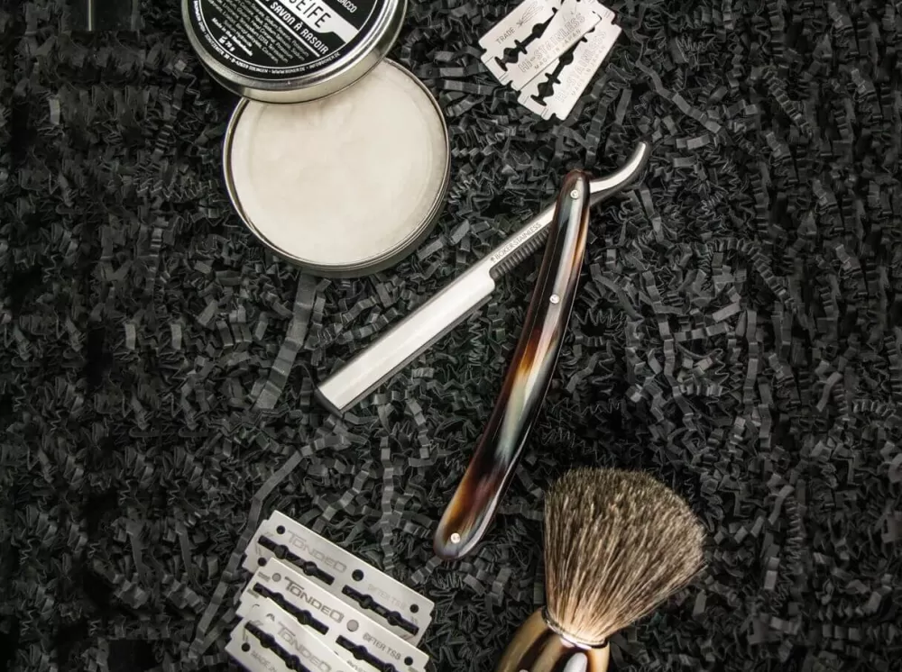 Böker Manufaktur Gift Set Barberette Horn> Straight Razor Sets